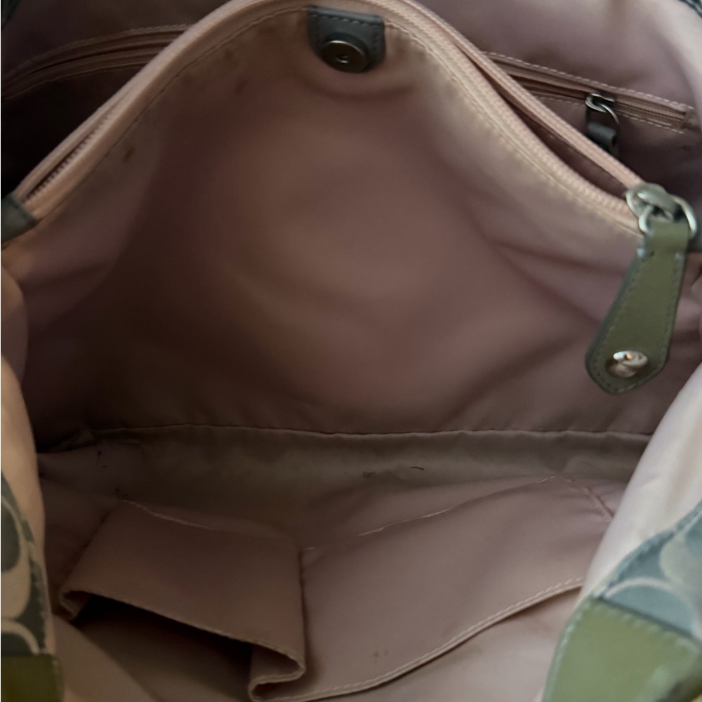 Coach Tote in Gray and Purple - Picture 3 of 9
